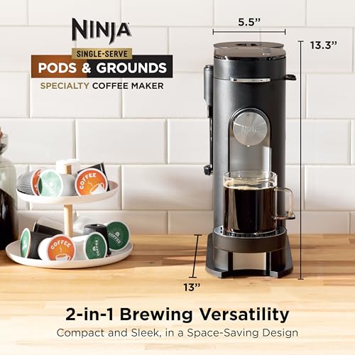 Ninja Single Serve Coffee Maker - Combo Machine, K-Cup Pods and Grounds - My Kitchen Products