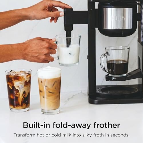 Ninja Specialty Coffee Maker | Includes 10-Cup Carafe, Fold-Away Frother, Permanent Filter & Removable, Dishwasher Safe Reservoir | 6 Brew Styles, 8 Cup to Travel Mug to Pot Sizes | Black | CM401 - My Kitchen Products
