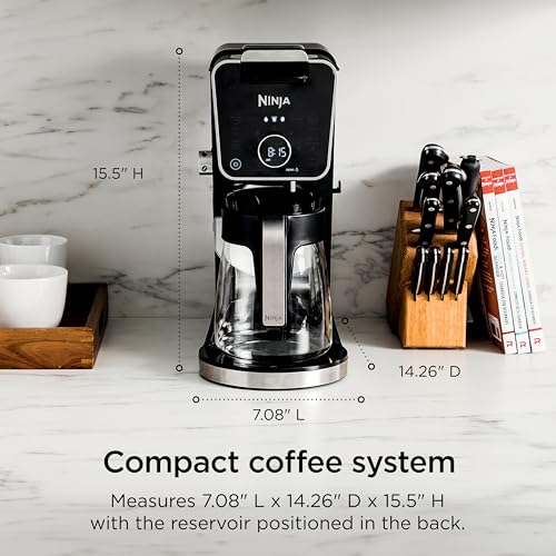 Ninja Specialty Drip Coffee Maker | DualBrew™ Pro Specialty Coffee Machine w/ Frother, Paper Filter | Brew with Pods & Grounds, K Cups Compatible | 4 Brew Styles, 13 Cup to Pot Sizes | Black, CFP301 - My Kitchen Products