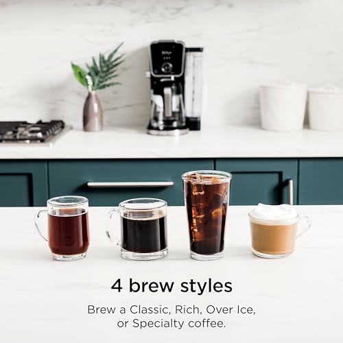 Ninja Specialty Drip Coffee Maker | DualBrew™ Pro Specialty Coffee Machine w/ Frother, Paper Filter | Brew with Pods & Grounds, K Cups Compatible | 4 Brew Styles, 13 Cup to Pot Sizes | Black, CFP301 - My Kitchen Products
