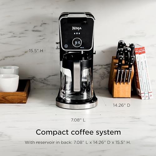 Ninja Specialty Drip Coffee Maker | DualBrew™ Pro Specialty Coffee Machine w/Frother, Permanent Filter | Brew w/Pods & Grounds, K Cups Compatible | 4 Brew Styles, 13 Cup to Pot Sizes | Black CFP307 - My Kitchen Products