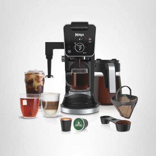 Ninja Specialty Drip Coffee Maker | DualBrew™ Pro Specialty Coffee Machine w/Frother, Permanent Filter | Brew w/Pods & Grounds, K Cups Compatible | 4 Brew Styles, 13 Cup to Pot Sizes | Black CFP307 - My Kitchen Products