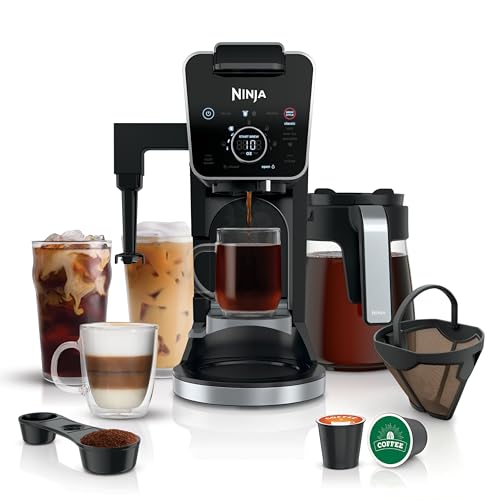 Ninja Specialty Drip Coffee Maker | DualBrew™ Pro Specialty Coffee Machine w/Frother, Permanent Filter | Brew w/Pods & Grounds, K Cups Compatible | 4 Brew Styles, 13 Cup to Pot Sizes | Black CFP307 - My Kitchen Products