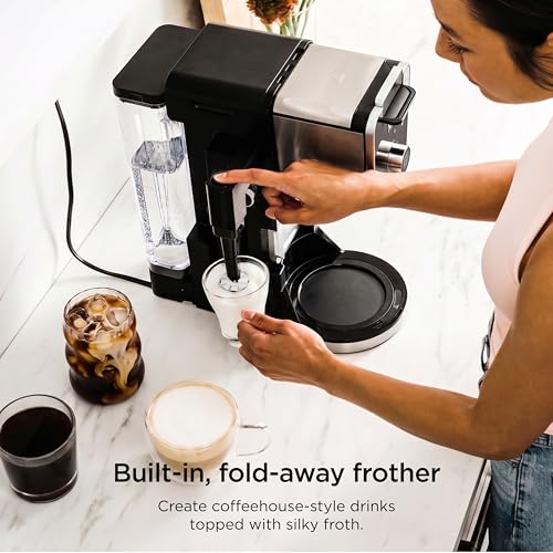Ninja Specialty Drip Coffee Maker | DualBrew™ Pro Specialty Coffee Machine w/Frother, Permanent Filter | Brew w/Pods & Grounds, K Cups Compatible | 4 Brew Styles, 13 Cup to Pot Sizes | Black CFP307 - My Kitchen Products