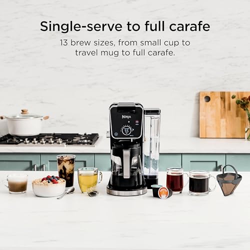 Ninja Specialty Drip Coffee Maker | DualBrew™ Pro Specialty Coffee Machine w/Frother, Permanent Filter | Brew w/Pods & Grounds, K Cups Compatible | 4 Brew Styles, 13 Cup to Pot Sizes | Black CFP307 - My Kitchen Products