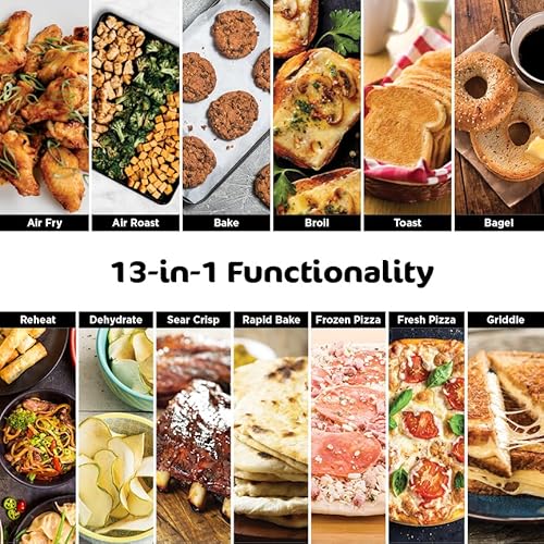 Ninja, Toaster Oven, Air Fryer, Thermometer, Toaster Oven Air Fryer Combo, Stainless Steel, Quick meals, Fries, Frozen Food, Air Fry, Dehydrate, Reheat, 13-in-1,Less Oil, Flip Away Oven, Foodi, SP351 - My Kitchen Products