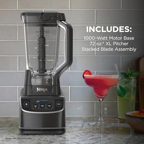 Ninja UltraCrush Professional Blender | 1000W Power, XL 72-oz.* Pitcher | Total Crushing Technology | 3 Manual Speeds for Smoothies, Sauces & More | Full-Size Countertop | Black | BP201 (2026) - My Kitchen Products