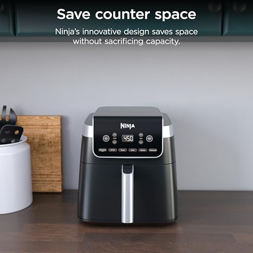 Ninja XL Air Fryer with MaxCrisp | 6.5 QT Capacity | 6-in-1 Max Crisp, Air Fry, Roast, Bake, Reheat & Dehydrate | 450°F Temp | 1750 Watts | Nonstick Basket, Crisper Plate & Recipe Guide | Grey | AF181 - My Kitchen Products