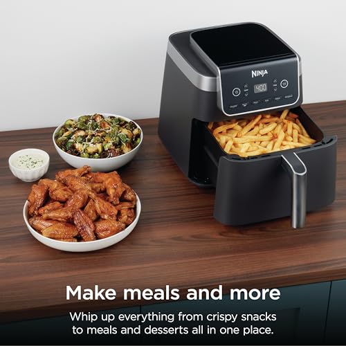Ninja XL Air Fryer with MaxCrisp | 6.5 QT Capacity | 6-in-1 Max Crisp, Air Fry, Roast, Bake, Reheat & Dehydrate | 450°F Temp | 1750 Watts | Nonstick Basket, Crisper Plate & Recipe Guide | Grey | AF181 - My Kitchen Products