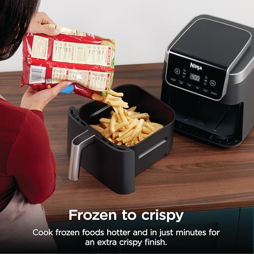 Ninja XL Air Fryer with MaxCrisp | 6.5 QT Capacity | 6-in-1 Max Crisp, Air Fry, Roast, Bake, Reheat & Dehydrate | 450°F Temp | 1750 Watts | Nonstick Basket, Crisper Plate & Recipe Guide | Grey | AF181 - My Kitchen Products