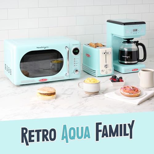 Nostalgia New and Improved Wide 2-Slice Toaster Perfect For Bread, English Muffins, Bagels, 5 Browning Levels, With Crumb Tray & Cord Storage, Aqua - My Kitchen Products