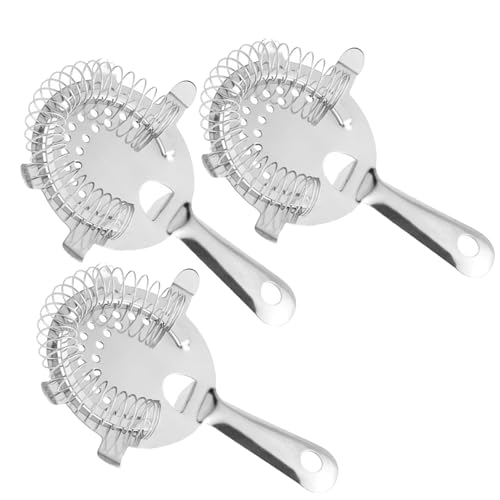 Notana Hawthorne Strainer for Cocktails - Professional Bar Strainer - 4 Prong Design - Bartender Strainer for Shaker - Use