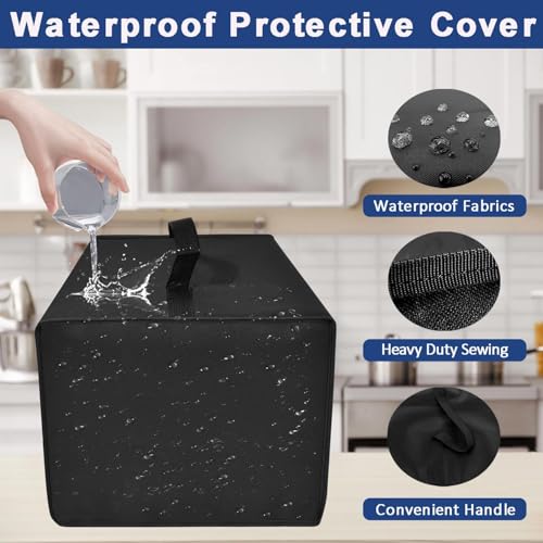 NUENSS-ROR Coffee Maker Dust Cover for Ninja Coffee Maker CFN601/CM401/CM371, Heavy Duty Waterproof Dust-Proof Coffee Maker Protective Cover, Dust cover with Handle and Easy to Clean (Black) - My Kitchen Products