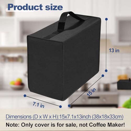 NUENSS-ROR Coffee Maker Dust Cover for Ninja Pod & Grounds Specialty Single-Serve Coffee Maker PB051/PB051GB/PB051SG/PB051ST, Heavy Duty Waterproof Coffee Machine Protective Cover Case (Black) - My Kitchen Products