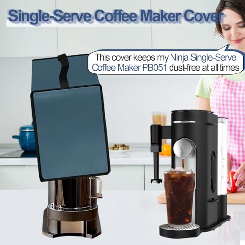 NUENSS-ROR Coffee Maker Dust Cover for Ninja Pod & Grounds Specialty Single-Serve Coffee Maker PB051/PB051GB/PB051SG/PB051ST, Heavy Duty Waterproof Coffee Machine Protective Cover Case (Lake Blue) - My Kitchen Products