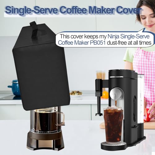NUENSS-ROR Coffee Maker Dust Cover for Ninja Pod & Grounds Specialty Single-Serve Coffee Maker PB051/PB051GB/PB051SG/PB051ST, Heavy Duty Waterproof Coffee Machine Protective Cover Case (Black) - My Kitchen Products