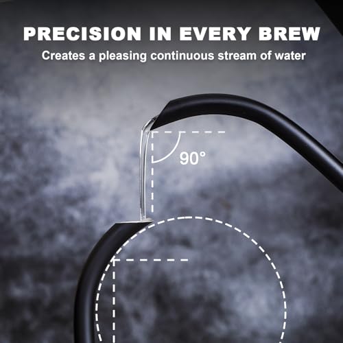 Nueve&Five Gooseneck Electric Kettle with Thermometer， Black Electric Kettle 1L with Auto Shut-Off，1000W Hot Water Kettle of Stainless Steel， Pour Over Kettle for Coffee & Tea - My Kitchen Products