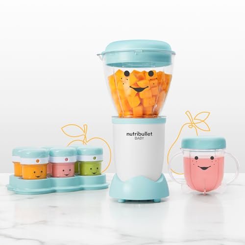 NutriBullet NBY-50100 Baby Complete Food-Making System, 32-Oz, White, Blue, Clear - My Kitchen Products