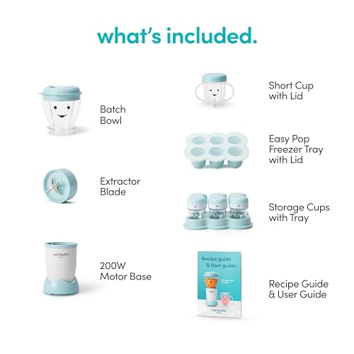 NutriBullet NBY-50100 Baby Complete Food-Making System, 32-Oz, White, Blue, Clear - My Kitchen Products