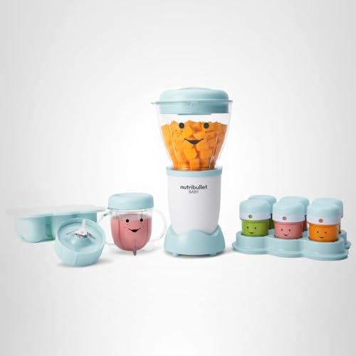 NutriBullet NBY-50100 Baby Complete Food-Making System, 32-Oz, White, Blue, Clear - My Kitchen Products