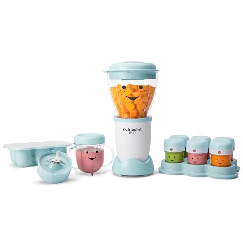 NutriBullet NBY-50100 Baby Complete Food-Making System, 32-Oz, White, Blue, Clear - My Kitchen Products