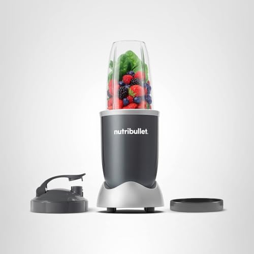 Nutribullet Personal Blender, Shakes, Smoothies, Food Prep, and Frozen Blending, 24 Ounces, 600 Watt, Dark Gray, NBR-0601WM - My Kitchen Products
