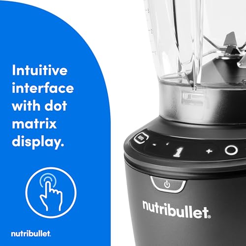nutribullet SmartSense Blender Combo, 1400W, 64oz Pitcher, 32oz & 24oz Cups, 5-Speed, Smoothies, Ice and Frozen Fruit, Nut Milk, Soup, Gunmetal Gray, NBF50700 - My Kitchen Products