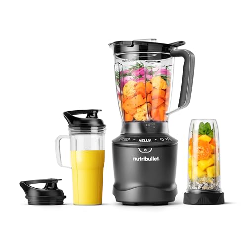 nutribullet SmartSense Blender Combo, 1400W, 64oz Pitcher, 32oz & 24oz Cups, 5-Speed, Smoothies, Ice and Frozen