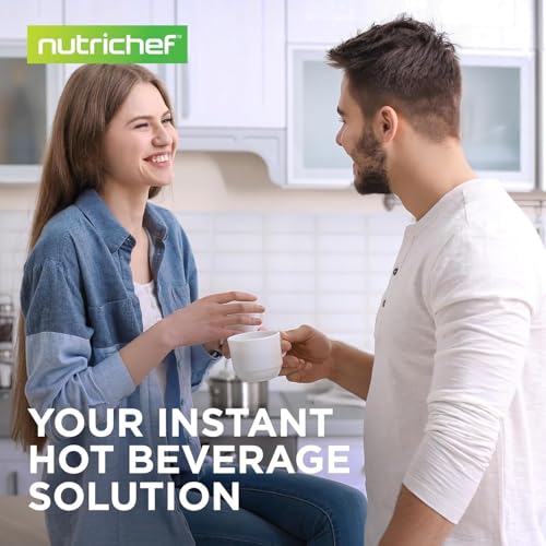 NutriChef Hot Water Urn Pot 3.38 QT, Insulated Stainless Steel Hot Water Dispenser & Boiler, Auto & Manual Dispense, Safety Lock, Electric Kettle - My Kitchen Products