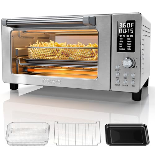 Nuwave Bravo Pro Convection Air Fryer Toaster Oven Combo, 2025 New and Improved, 10-in-1, 50°-450°F Temp Controls, Quick & Even Crisp Technology, 21Qt Capacity, Stainless Steel, PFAS Free - My Kitchen Products