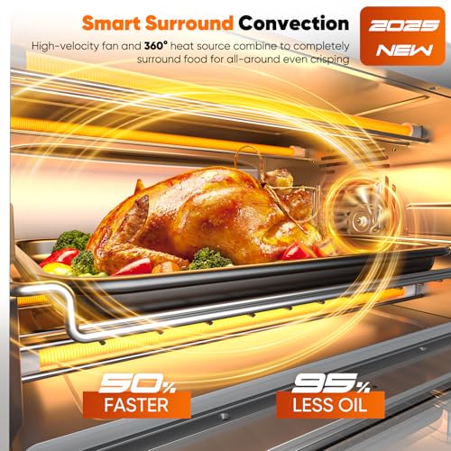 Nuwave Bravo Pro Convection Air Fryer Toaster Oven Combo, 2025 New and Improved, 10-in-1, 50°-450°F Temp Controls, Quick & Even Crisp Technology, 21Qt Capacity, Stainless Steel, PFAS Free - My Kitchen Products