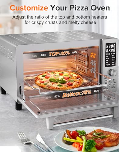 Nuwave Bravo Pro Smart 21QT Toaster Oven Air Fryer Combo, Convection Oven Countertop, 10 functions all in 1, with even & quick crisp technology, 50-450°F, 1800W, Stainless Steel - My Kitchen Products