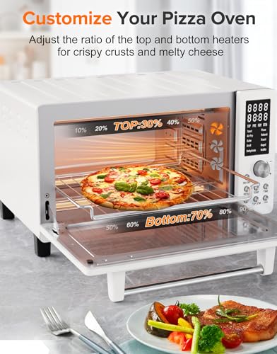 Nuwave Bravo Pro Smart Air Fryer Toaster Oven Combo, Airfryer Convection Oven Countertop, 10-in-1 Functions with Quicker & Even Crisp Technology, 1800W, 50-450°F, PFAS-Free, 21QT, Vanilla Cream - My Kitchen Products