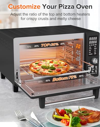 Nuwave Bravo Pro Smart Air Fryer Toaster Oven Combo, Airfryer Convection Oven Countertop, 10-in-1 Functions with Quicker & Even Crisp Technology, 1800W, 50-450°F, PFAS-Free, 21QT, Black - My Kitchen Products