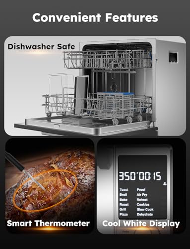 Nuwave Bravo Pro Smart Toaster Oven Countertop, True Air Fryer Combo w/Improved 100% Convection, 35% Crispier, 112 Presets, Customizable Pizza Zones, Integrated Probe, PFAS Free, 30QT, Stainless Steel - My Kitchen Products