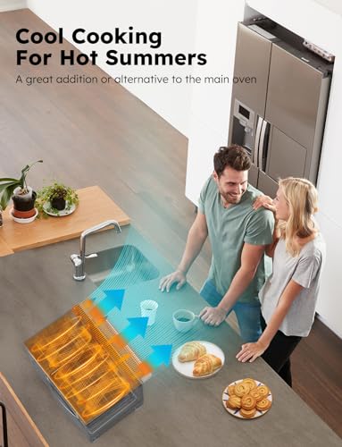 Nuwave Bravo Pro Smart Toaster Oven Countertop, True Air Fryer Combo w/Improved 100% Convection, 35% Crispier, 112 Presets, Customizable Pizza Zones, Integrated Probe, PFAS Free, 30QT, Stainless Steel - My Kitchen Products