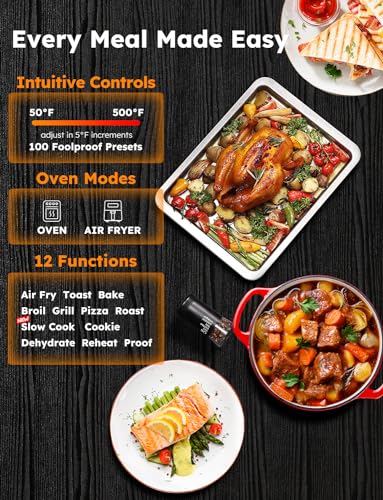 Nuwave Bravo XL Pro Air Fryer Toaster Oven, Improved 100% Super Convection, Quicker & Crispier Results, 100 Presets, Multi-Layer Even Cooking, 50-500F, Smart Probe, PFAS Free, 30QT, Stainless Steel - My Kitchen Products