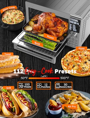 Nuwave Bravo XL Pro Air Fryer Toaster Oven with Grill Combo, 2026 New Ultra-Fast Convection System, 35% Crispier, 2X More Even, 142 Presets, 50-500F, Smarter Probe, PFAS Free, 30QT, Stainless Steel - My Kitchen Products