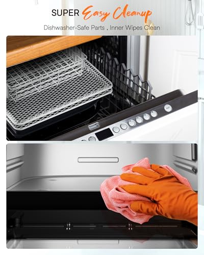 Nuwave Brio 15.5Qt Air Fryer Toaster Oven & Rotisserie Kit, 2024 New Advanced Turbo Convection Tech, Healthy PFAS Free, Max Even & Crisp, Powerful 1800W, 50-425°F, 150 Presets, Smart Probe, 4 Rack - My Kitchen Products