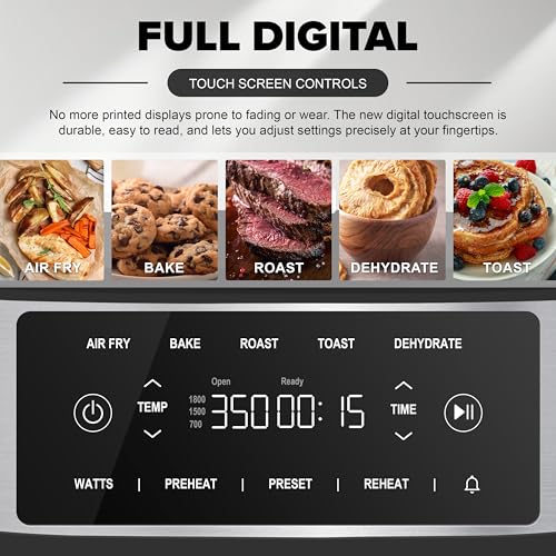 Nuwave Brio Plus 6-in-1 Air Fryer, 7-Qt Large Capacity, 50°F–400°F Precise Temp Control, Non-Toxic PFAS-Free Nonstick, Air Fry, Bake, Roast, Toast, Dehydrate, Reheat, 100 Presets, Dishwasher Safe - My Kitchen Products