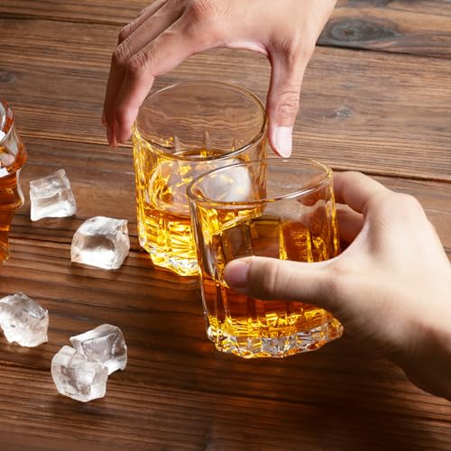 Ocean ice Whiskey Glasses, Bourbon Glass 11 oz, Whiskey Glasses Set of 2, Old Fashioned Glasses, Whisky Glass Sets, Rocks Glasses for Bourbon, Scotch, Cognac, Cocktails Dishwasher Safe Christmas - My Kitchen Products