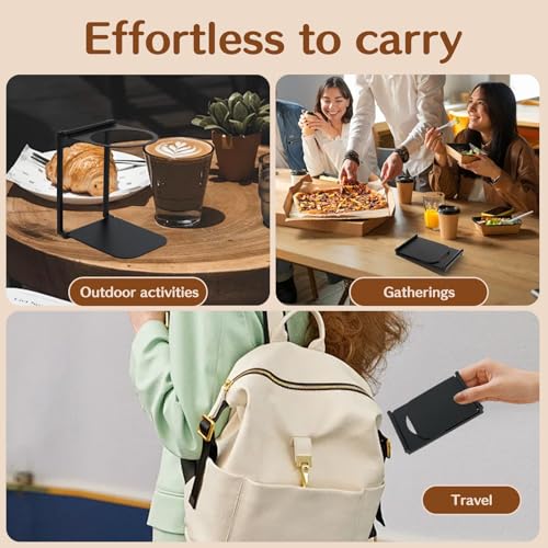 OGNWFUNK Stand Compatible with Outin Nano – Portable Foldable Coffee Maker Stand with Base, Espresso Machine Holder for Home, Desk, and Travel (Black) - My Kitchen Products