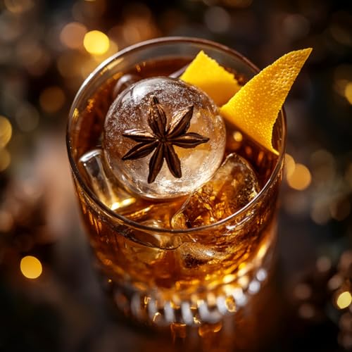 OLD BARREL Whiskey Glasses Set of 8 (4 Glasses with 4 Ice Ball Molds) 10oz Old Fashioned Crystal Glasses Gift Box – Bourbon, Scotch, Cocktail Rocks Glas – Gifts for Men, Dad, Birthday, Christmas Gift - My Kitchen Products