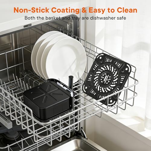 OLIXIS 4QT Air Fryer with Visible Window, 1500W Digital Touchscreen Air Fryer with 8 Presets, Auto Shut Off & Nonstick Dishwasher Safe Basket, 60-Min Timer, Max 400°F, Black - My Kitchen Products