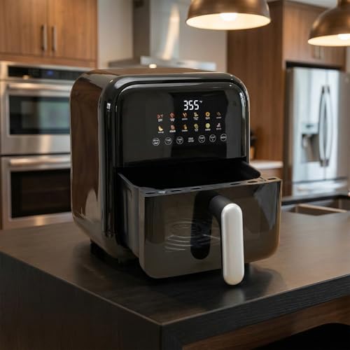 OLIXIS Air Fryer with Window 7.9QT, 12-In-1 Large Air Fryer for Family, 400°F Rapid Air Crispy Technology, Roast Bake Dehydrate Reheat, Nonstick & Easy-Clean Basket, 1800W, Black - My Kitchen Products