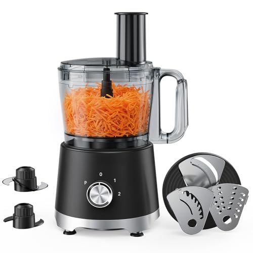 OLIXIS Food Processor 10.5 Cups, 600W Powerful Food processors with 5 Blades, Dishwasher Safe Meat Grinder for Slicing, Shredding, Chopping, Kneading, for Meat, Vegetables, Fruit, Dough - My Kitchen Products