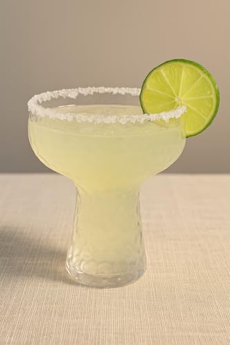 Oojami Plastic Margarita Glasses 11 oz 40 Pack - Heavy Duty Clear Hammered Disposable Margarita Cups, BPA-Free Shatterproof Recyclable with Straws & Name Labels for Cinco de Mayo, Birthday, Wedding - My Kitchen Products