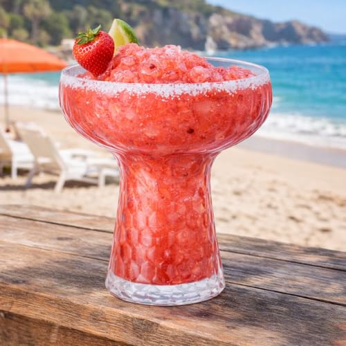 Oojami Plastic Margarita Glasses 11 oz 40 Pack - Heavy Duty Clear Hammered Disposable Margarita Cups, BPA-Free Shatterproof Recyclable with Straws & Name Labels for Cinco de Mayo, Birthday, Wedding - My Kitchen Products