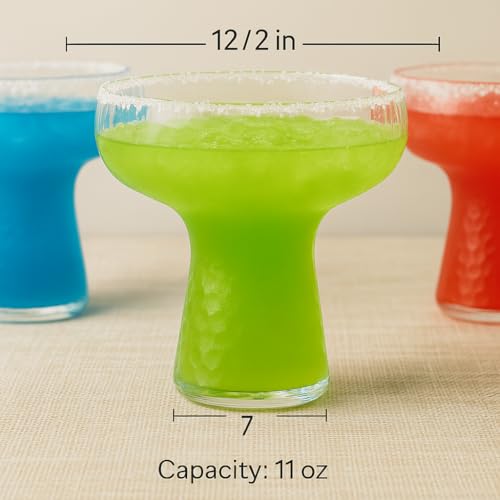 Oojami Plastic Margarita Glasses 11 oz 40 Pack - Heavy Duty Clear Hammered Disposable Margarita Cups, BPA-Free Shatterproof Recyclable with Straws & Name Labels for Cinco de Mayo, Birthday, Wedding - My Kitchen Products