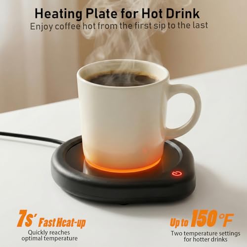 Oracer Coffee Mug Warmer, Cup Warmer for Desk with Auto Shut Off Smart Temperature Settings, Electric Beverage Tea Water Milk Heater for All Cups and Mugs, Heating Plate Candle Wax Warmer - My Kitchen Products
